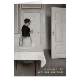 Hammershøi Ida läser ett brev-kort C0696 Hälsningskort