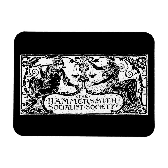 Hammersmith socialistföreningens svarta magnet (Horisontell)