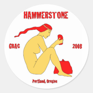 Hammerston Band Sticker Runt Klistermärke