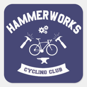 Hammerworks Cycling Klubb Fyrkantigt Klistermärke