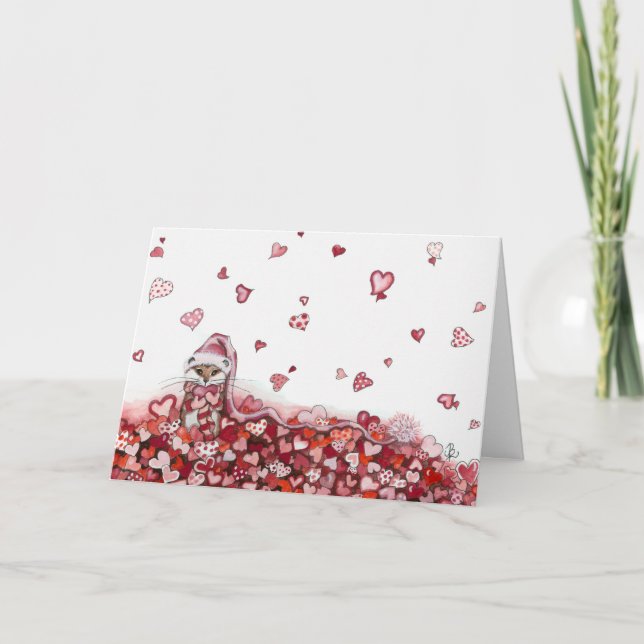 Hammie Hamster Valentines day Card Helgkort (Framsida)