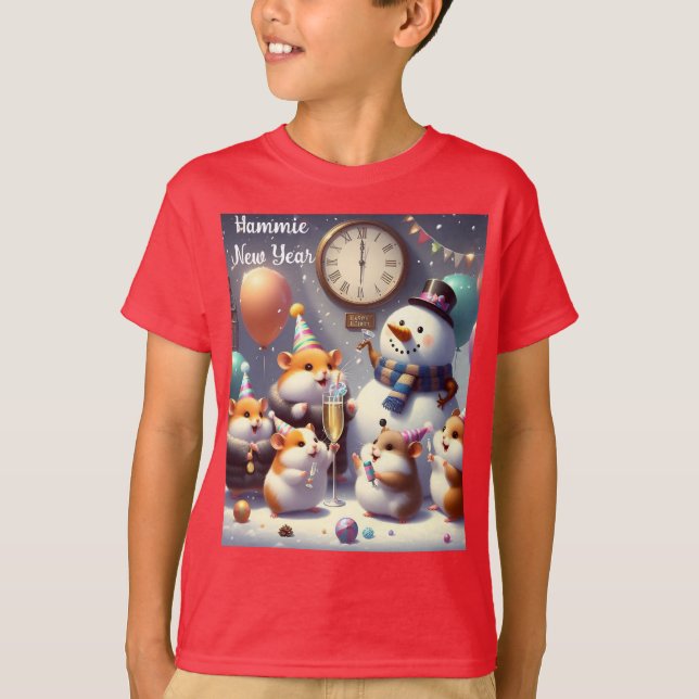 Hammie New Year T-Shirt (Framsida)
