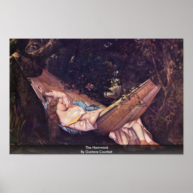 Hammock av Gustave Courbet Poster (Framsidan)