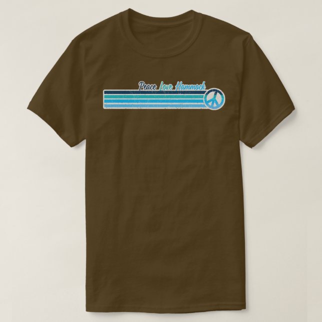 Hammock Blue Retro Rand T Shirt (Design framsida)