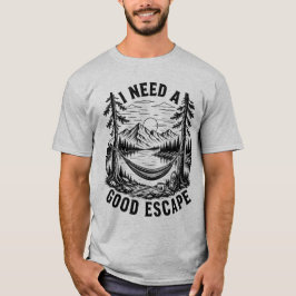 Hammock Camping Mountain Lake Present Utomhus T Shirt