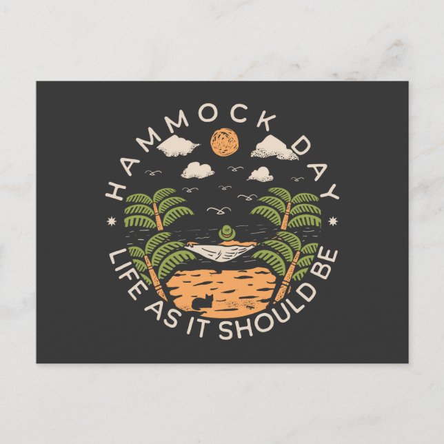 Hammock- dagslängd som det ska vykort (Framsida)