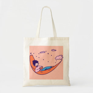 Hammock Girl Tote Bag Tygkasse