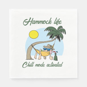 Hammock Life Chill Mode Activated Funny Tecknad Pappersservett