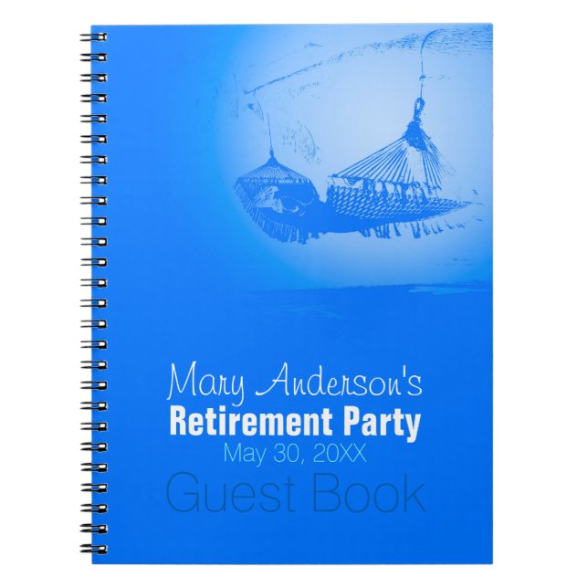 Hammock Lycklig Pension Party 01 Guest Bok Anteckningsbok Med Spiral (Framsidan)