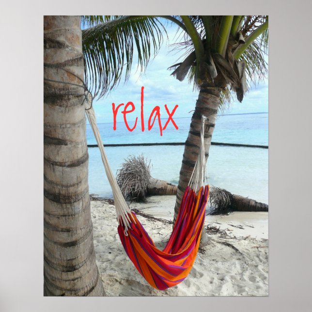 Hammock på Karibiska Beach Poster (Framsidan)
