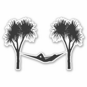 Hammock silhouette klistermärken