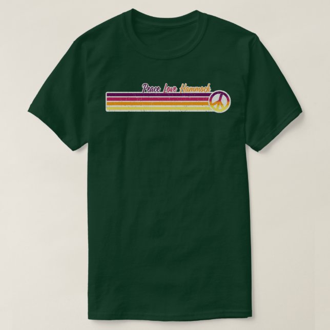 Hammock Sunrise Retro Rand T Shirt (Design framsida)