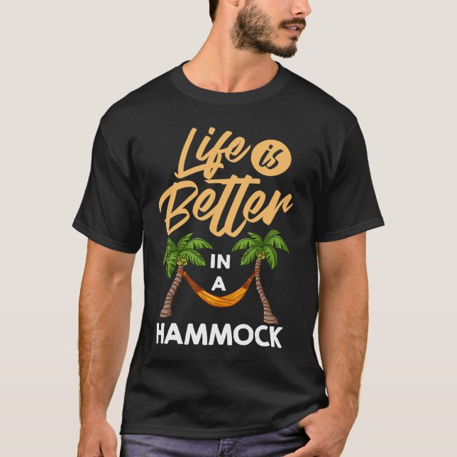 Hammocking Hammock Straps Camping T Shirt (Framsida)