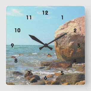 Hammonasset Beach Wall Clock Fyrkantig Klocka