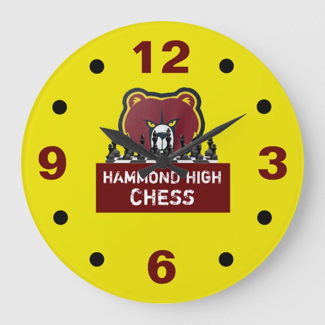 HAMMOND HIGH CHESS Wall Clock Stor Klocka (Framsida)