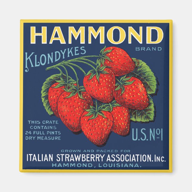 Hammond Klondykes Strawbär Magnet (Framsidan)