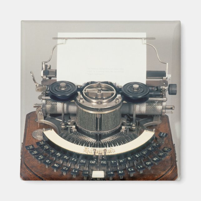 Hammond-skrivmaskin, med idealisk tangentbord magnet (Framsidan)