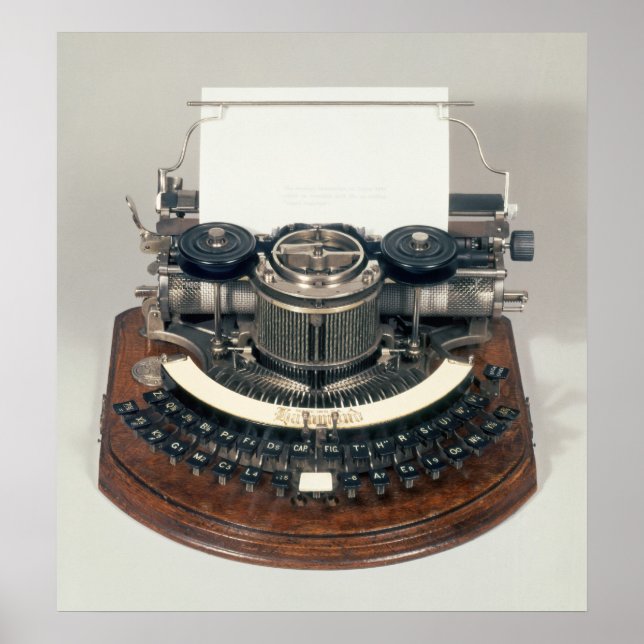 Hammond-skrivmaskin, med idealisk tangentbord poster (Framsidan)