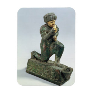 Hammurabi kung av Babylon som ber för en sacre Magnet