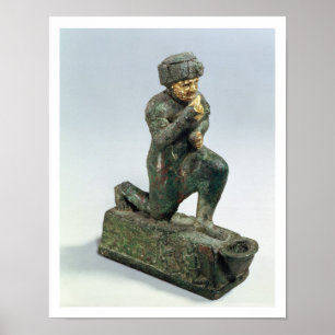 Hammurabi kung av Babylon som ber för en sacre Poster