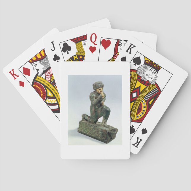 Hammurabi kung av Babylon som ber för en sacre Spelkort (Baksidan)