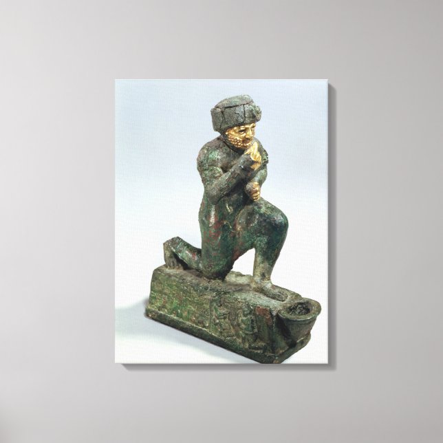 Hammurabi, kung av Babylon, som ber före en heliga Canvastryck (Framsida)