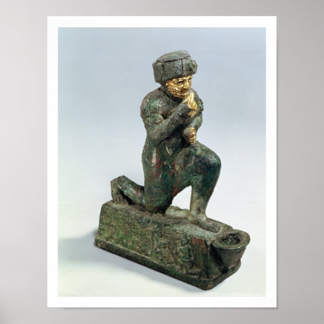 Hammurabi, kung av Babylon, som ber före en heliga Poster (Framsidan)