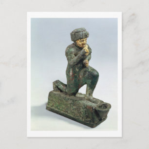 Hammurabi, kung av Babylon, som ber före en heliga Vykort