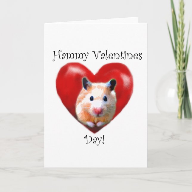 Hammy valentin dagkort helgkort (Framsida)