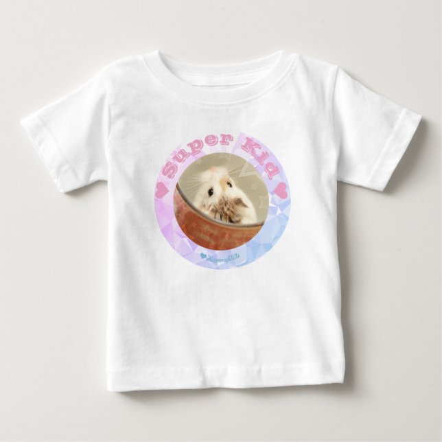 HammyVille - Cute Brown White Hamster - Toppen Kid T-shirt (Framsida)