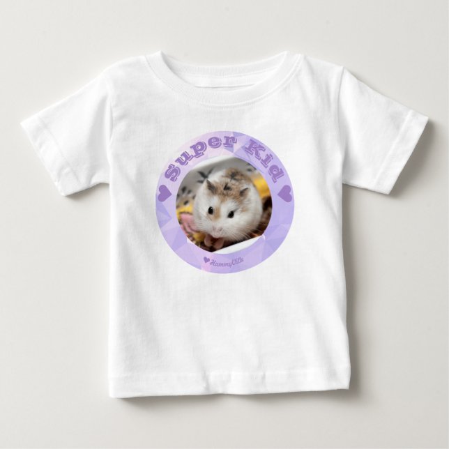 HammyVille - Cute Brown White Hamster - Toppen Kid T-shirt (Framsida)