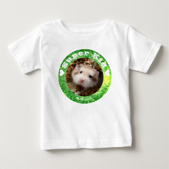 HammyVille - Cute Brown White Hamster - Toppen Kid Tee Shirt (Framsida)