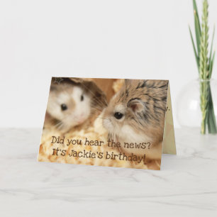 Hammyville - Cute Hamster Grattis på födelsedagen Kort
