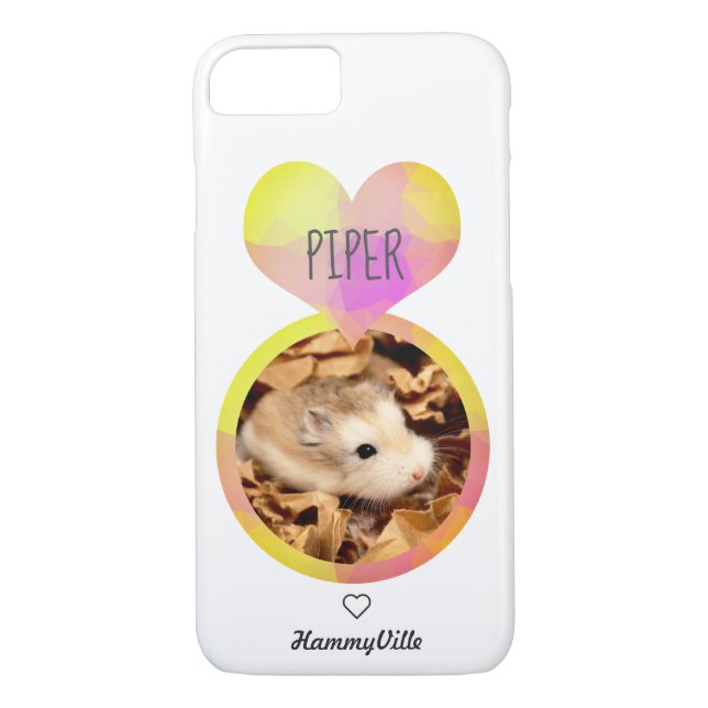 Hammyville - Cute Hamster Heart Case-Mate iPhone Skal (Baksida)