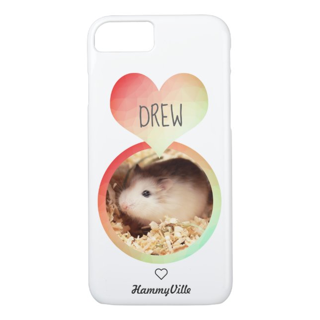 Hammyville - Cute Hamster Heart Case-Mate iPhone Skal (Baksida)