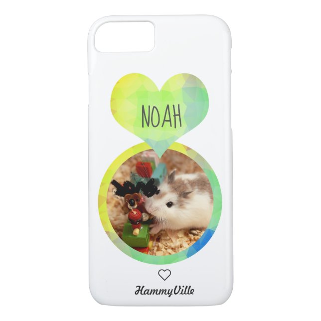 Hammyville - Cute Hamster Heart Case-Mate iPhone Skal (Baksida)