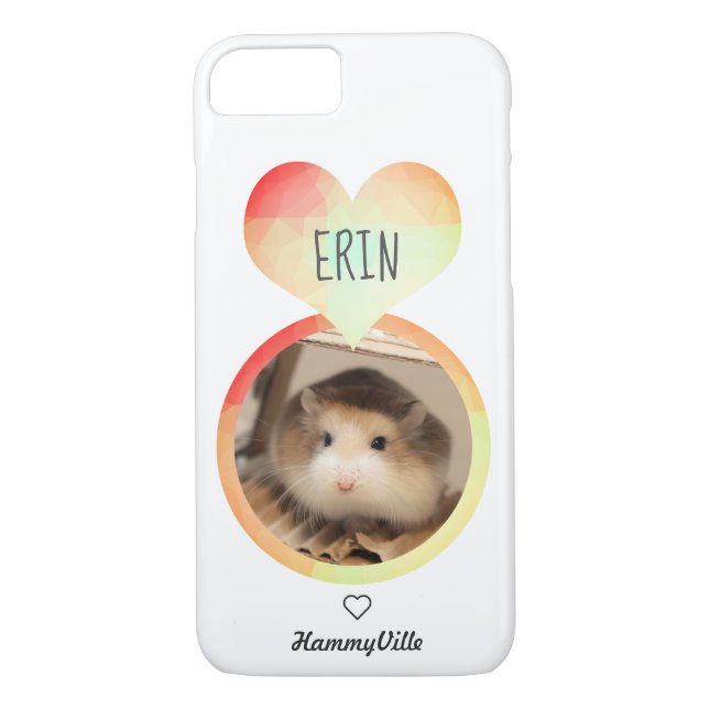 Hammyville - Cute Hamster Heart Case-Mate iPhone Skal (Baksida)