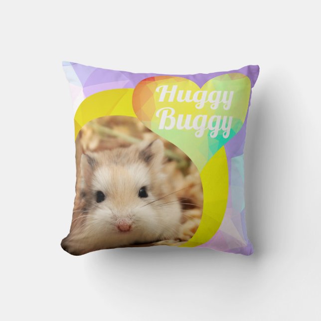 HammyVille - Cute Hamster Heart Huggy Buggy Kudde (Framsida)