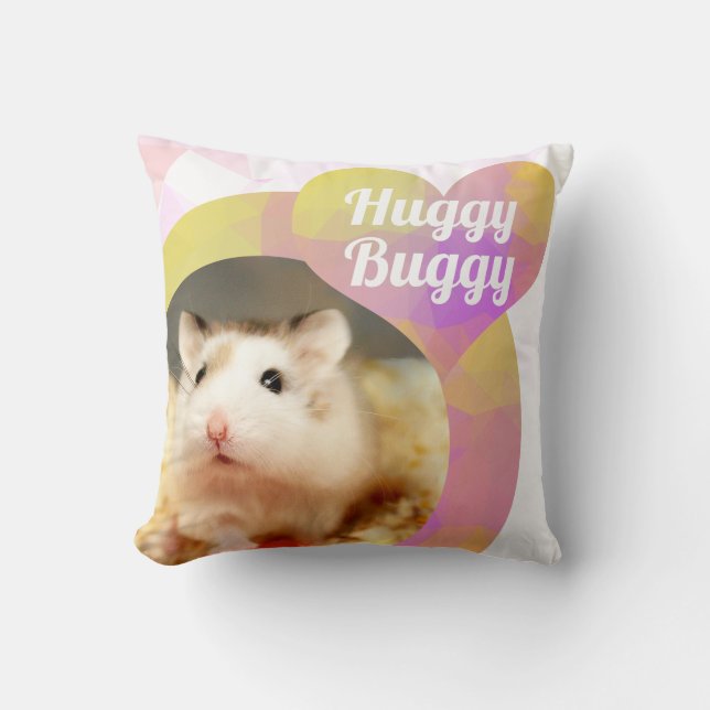 HammyVille - Cute Hamster Heart Huggy Buggy Kudde (Framsida)