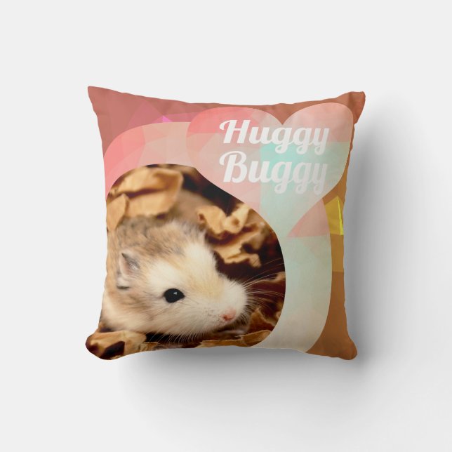 HammyVille - Cute Hamster Heart Huggy Buggy Kudde (Framsida)