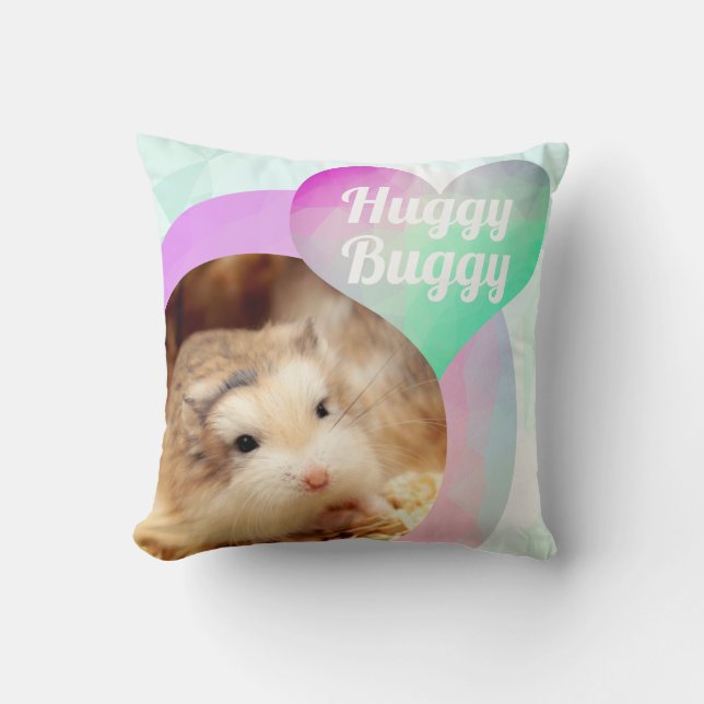 HammyVille - Cute Hamster Heart Huggy Buggy Kudde (Framsida)
