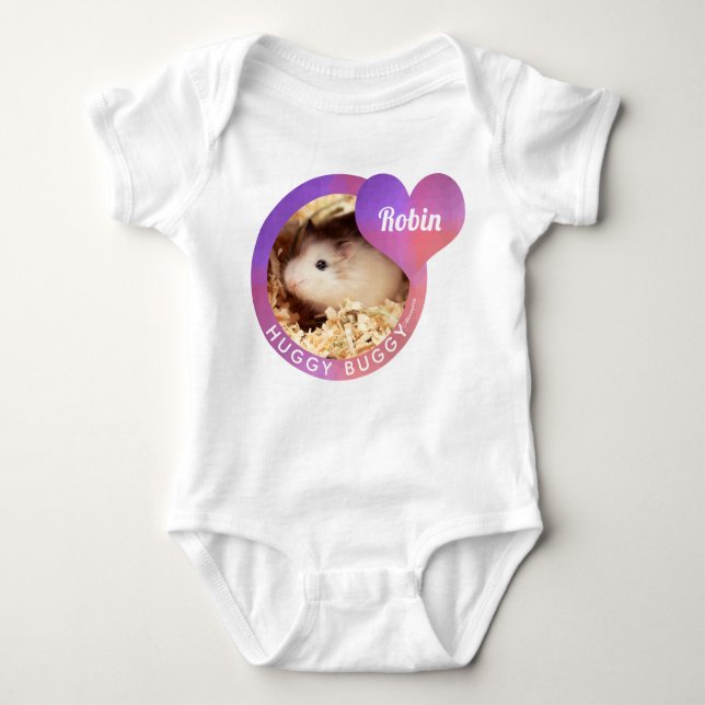 HammyVille - Cute Hamster Heart Huggy Buggy T-shirt (Framsida)