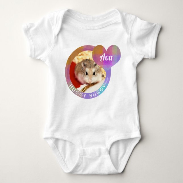 HammyVille - Cute Hamster Heart Huggy Buggy T Shirt (Framsida)