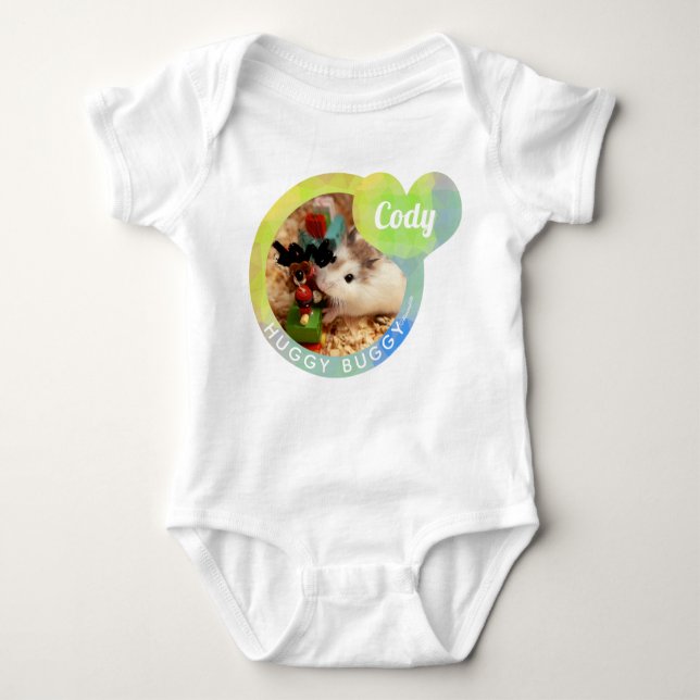 HammyVille - Cute Hamster Heart Huggy Buggy T-shirt (Framsida)