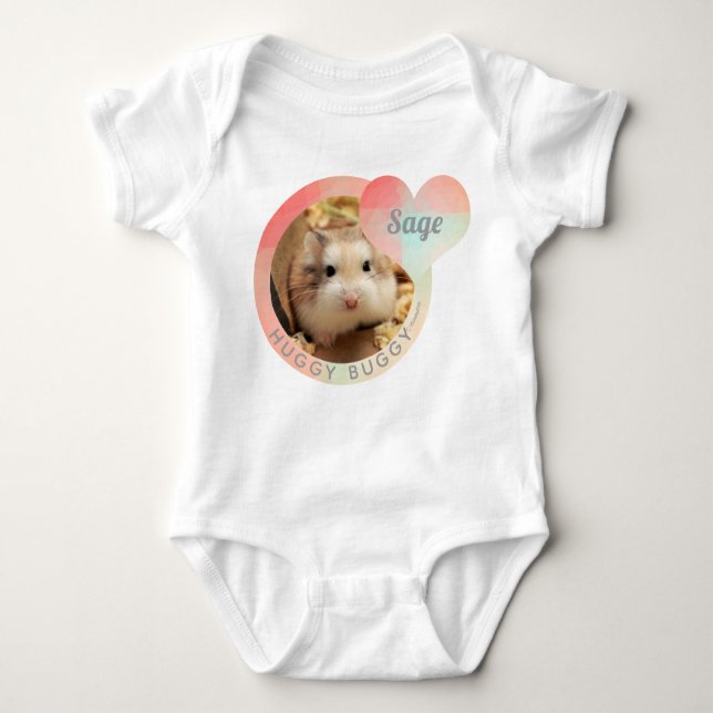 HammyVille - Cute Hamster Heart Huggy Buggy Tee (Framsida)