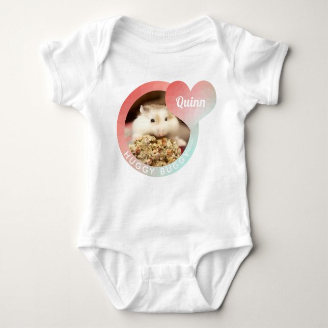 HammyVille - Cute Hamster Heart Huggy Buggy Tee (Framsida)