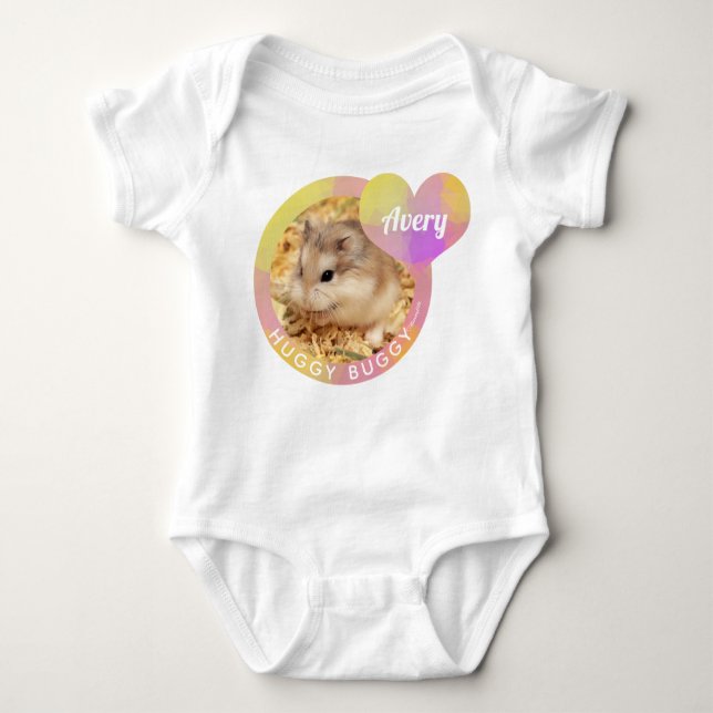 HammyVille - Cute Hamster Heart Huggy Buggy Tee Shirt (Framsida)