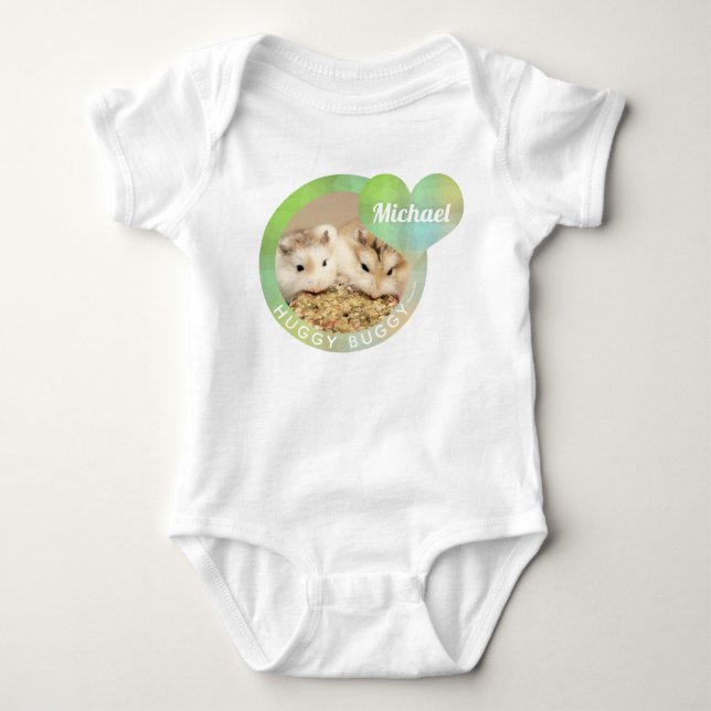 HammyVille - Cute Hamster Heart Huggy Buggy Tee Shirt (Framsida)