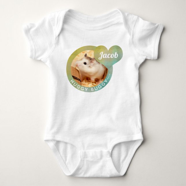 HammyVille - Cute Hamster Heart Huggy Buggy Tee Shirt (Framsida)
