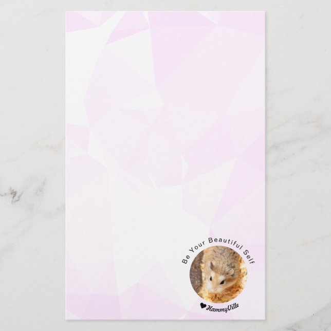 Hammyville - Cute Hamster med Motivational Quote Brevpapper (Framsida)